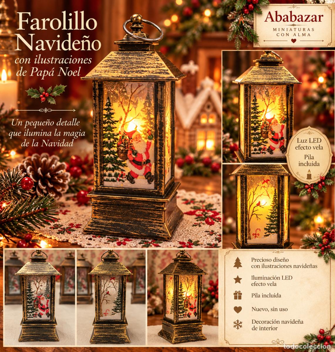 Figuras de Bel&eacute;n: Navidad farolillo Pap&aacute; Noel - Foto 2