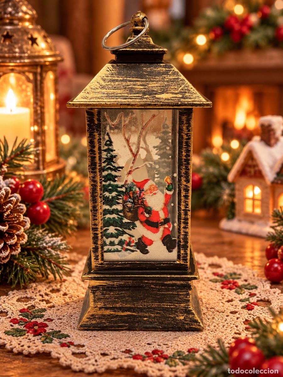 Figuras de Bel&eacute;n: Navidad farolillo Pap&aacute; Noel