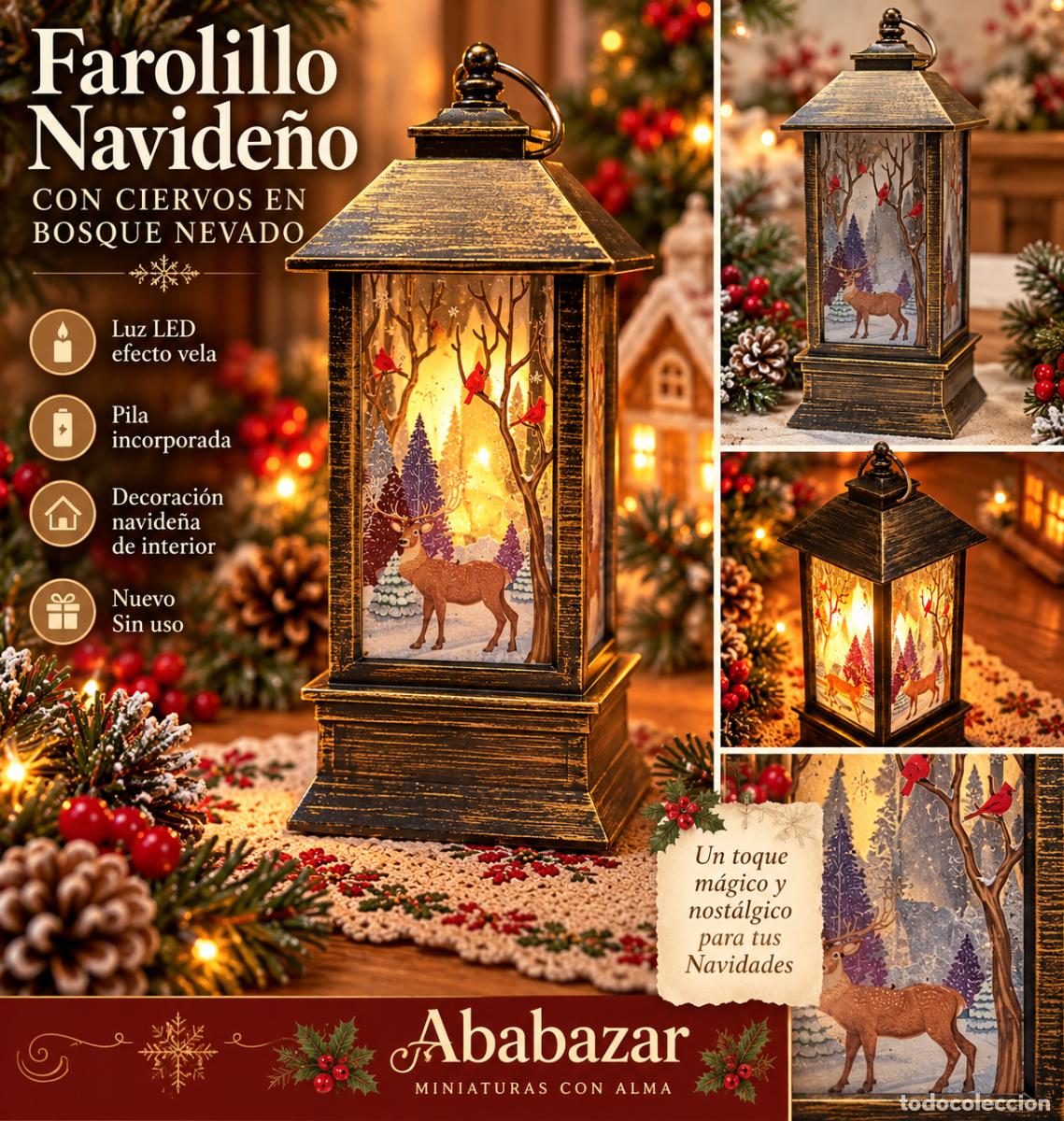 Figuras de Bel&eacute;n: Navidad farolillo ciervos - Foto 2