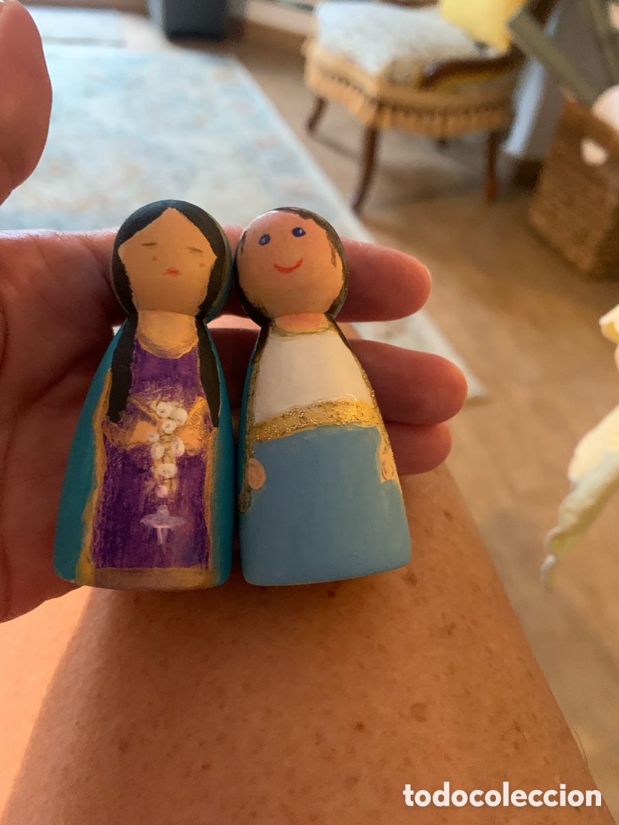 Figuras de Bel&eacute;n: Bel&eacute;n de madera pintado a mano - Foto 2