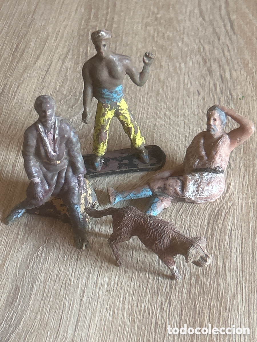 Figuras de Bel&eacute;n: Lote figuras antiguas de bel&eacute;n pl&aacute;stico