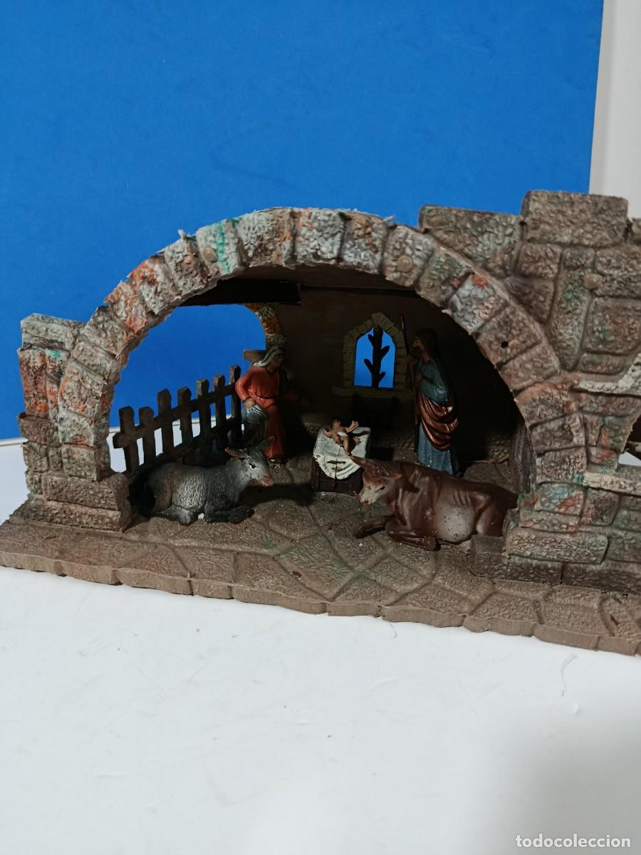 Figuras de Bel&eacute;n: PESEBRE O BELEN ANTIGUO DE PLASTICO