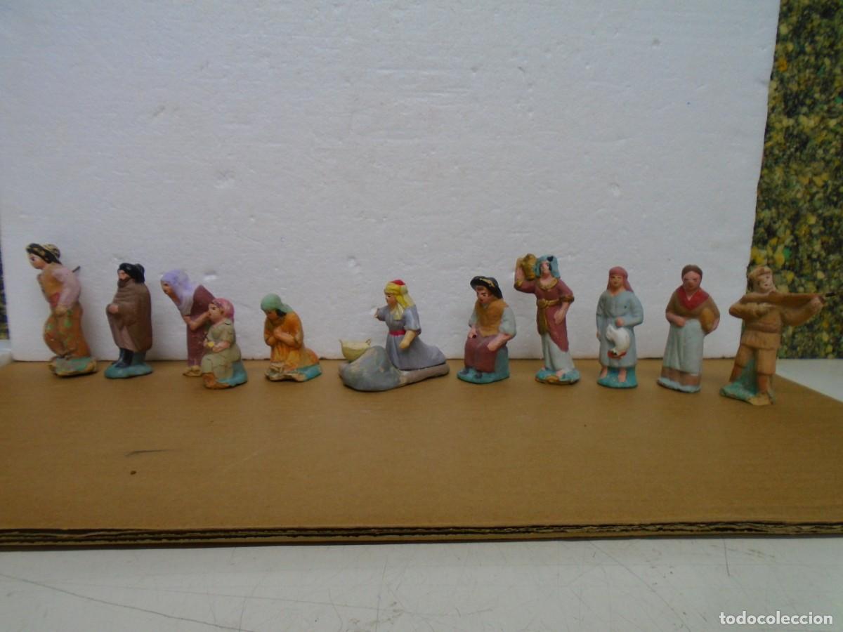 Figuras de Bel&eacute;n: LOTE DE 11 FIGURAS ANTIGUAS DE BELEN O NACIMIENTO,TERRACOTA MURCIANA,VER FOTOS.