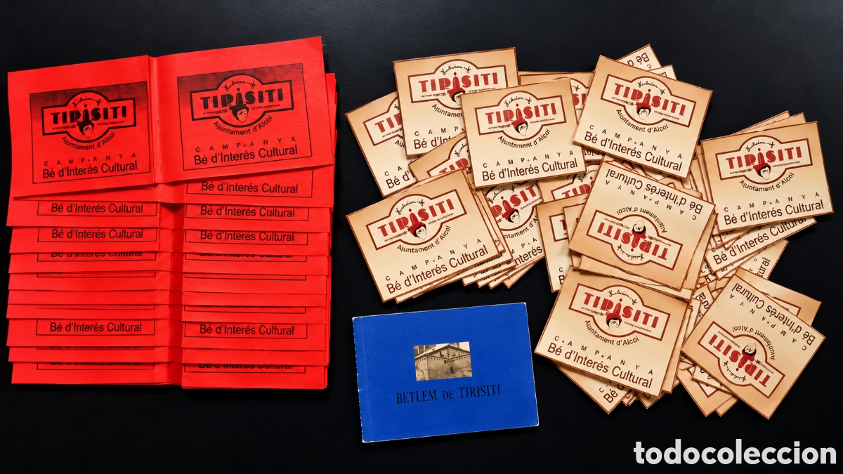 Figuras de Bel&eacute;n: Bel&eacute;n de Tirisiti Alcoy - Lote de adhesivos, entradas y libreto ilustrado BIC