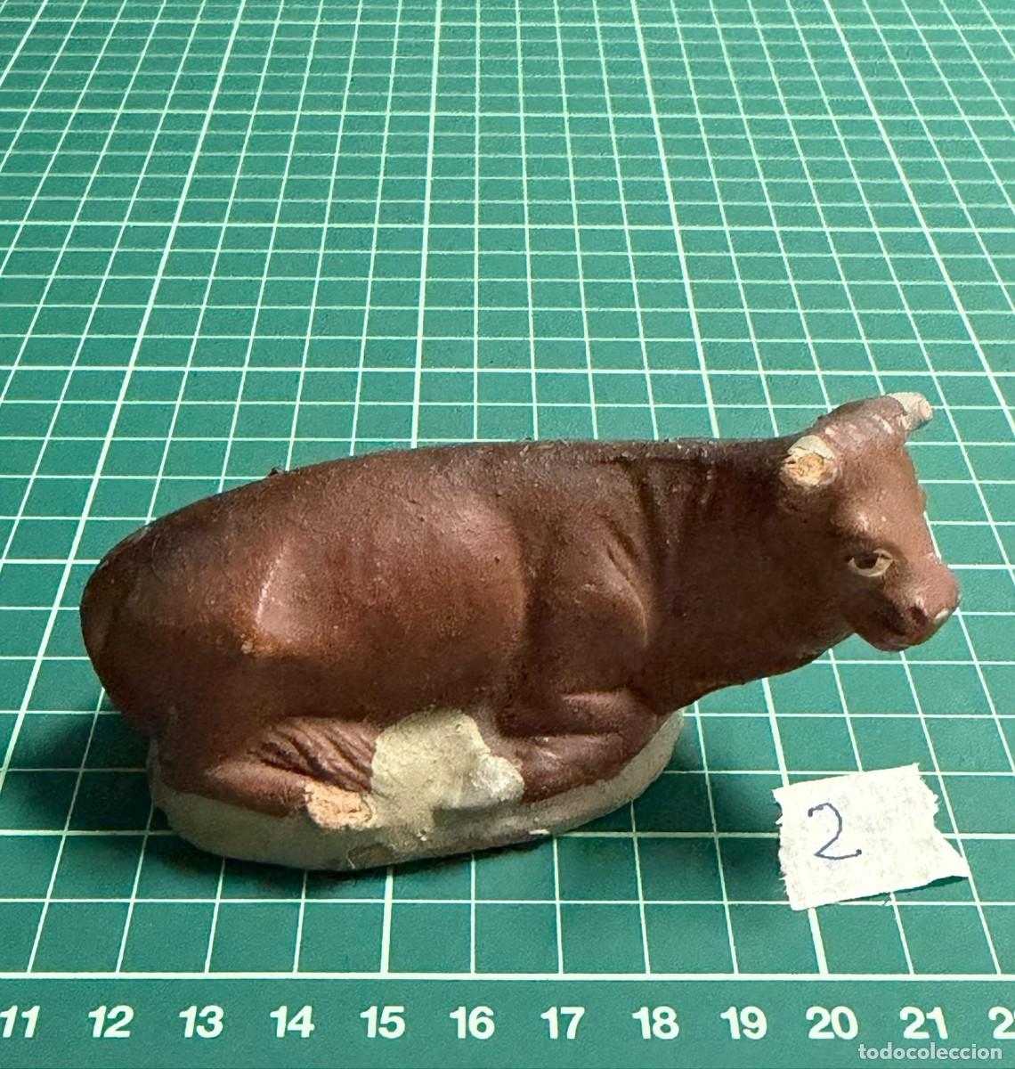 Figuras de Bel&eacute;n: FIGURA BELEN VACA TERRACOTA PRINCIPIOS DE SIGLO XX