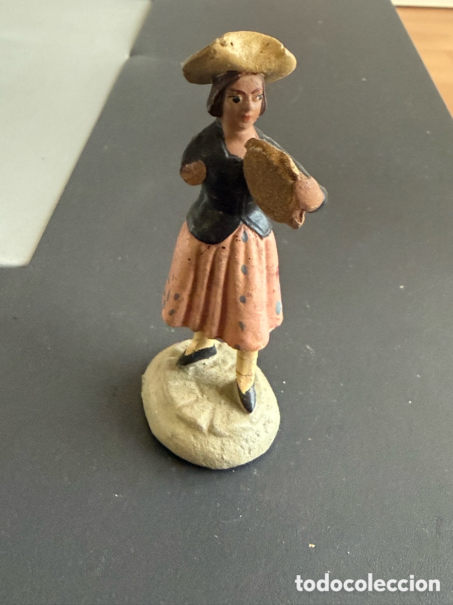 Figuras de Bel&eacute;n: Figura Barro. Cacharrer&iacute;a Murciana. 10 cm. Falta Brazo