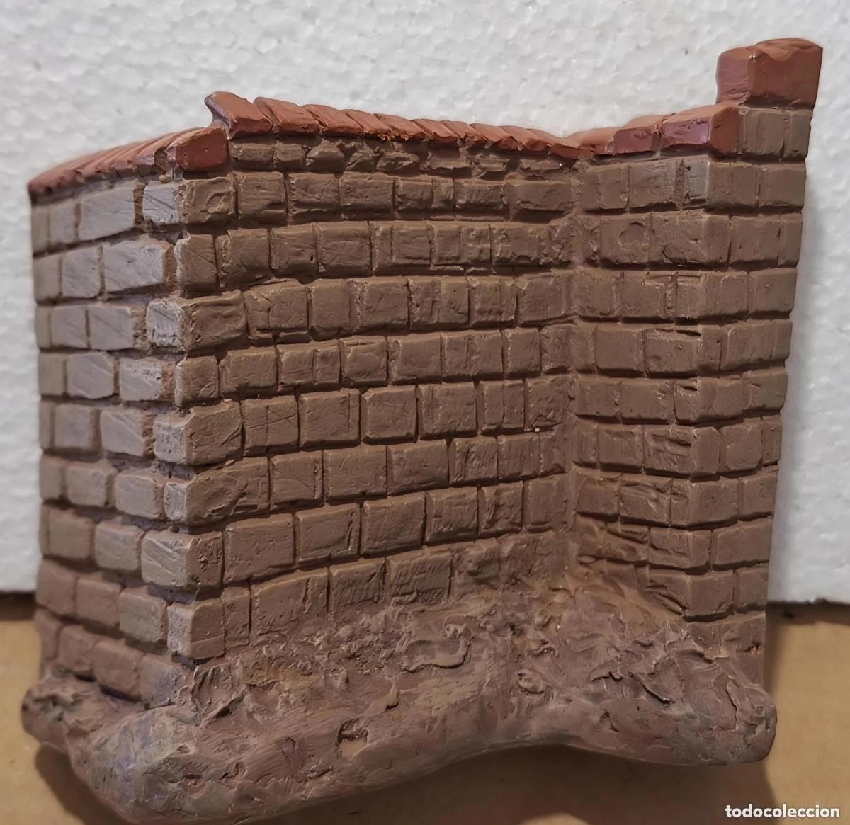 Figuras de Bel&eacute;n: Tramo muralla para nacimiento, bel&eacute;n Navidad de 19x12x5,5