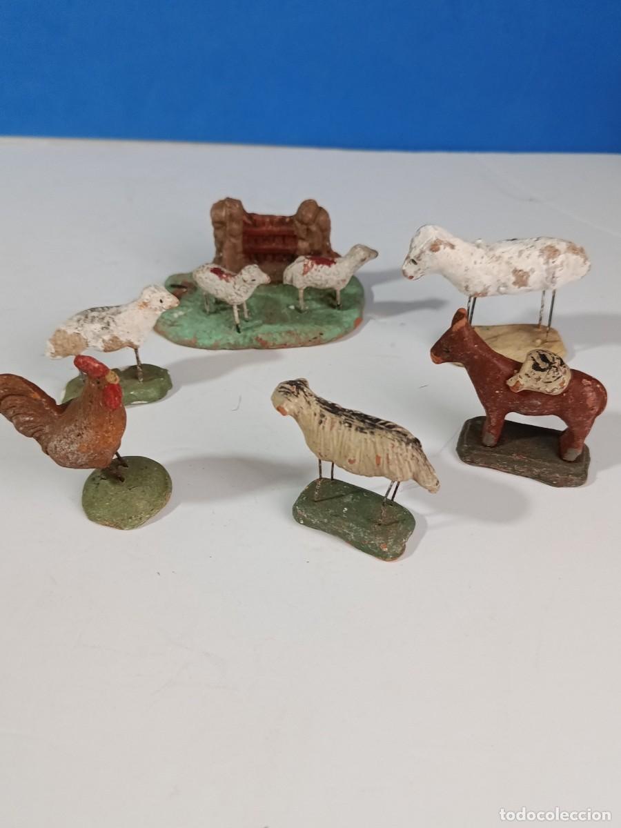Figuras de Bel&eacute;n: LOTE DE ANIMALES ANTIGUOS DE BARRO PARA EL BELEN.NAVIDAD