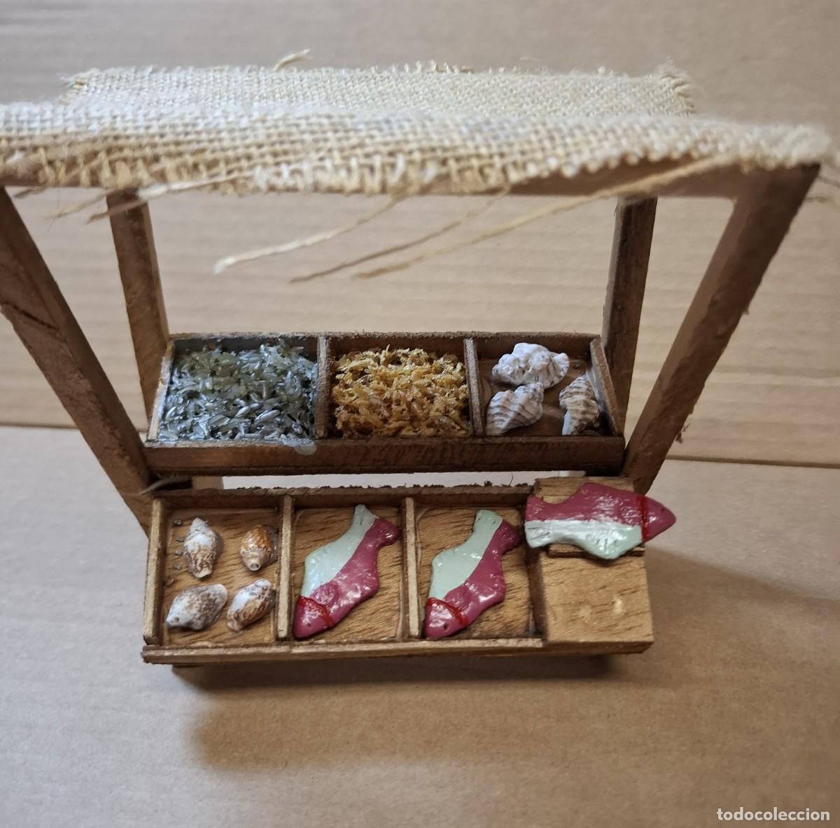 Figuras de Bel&eacute;n: Pescader&iacute;a: puesto tienda mercado Belen / Pesebre / Nacimiento / Diorama / Playmobil NUEVO