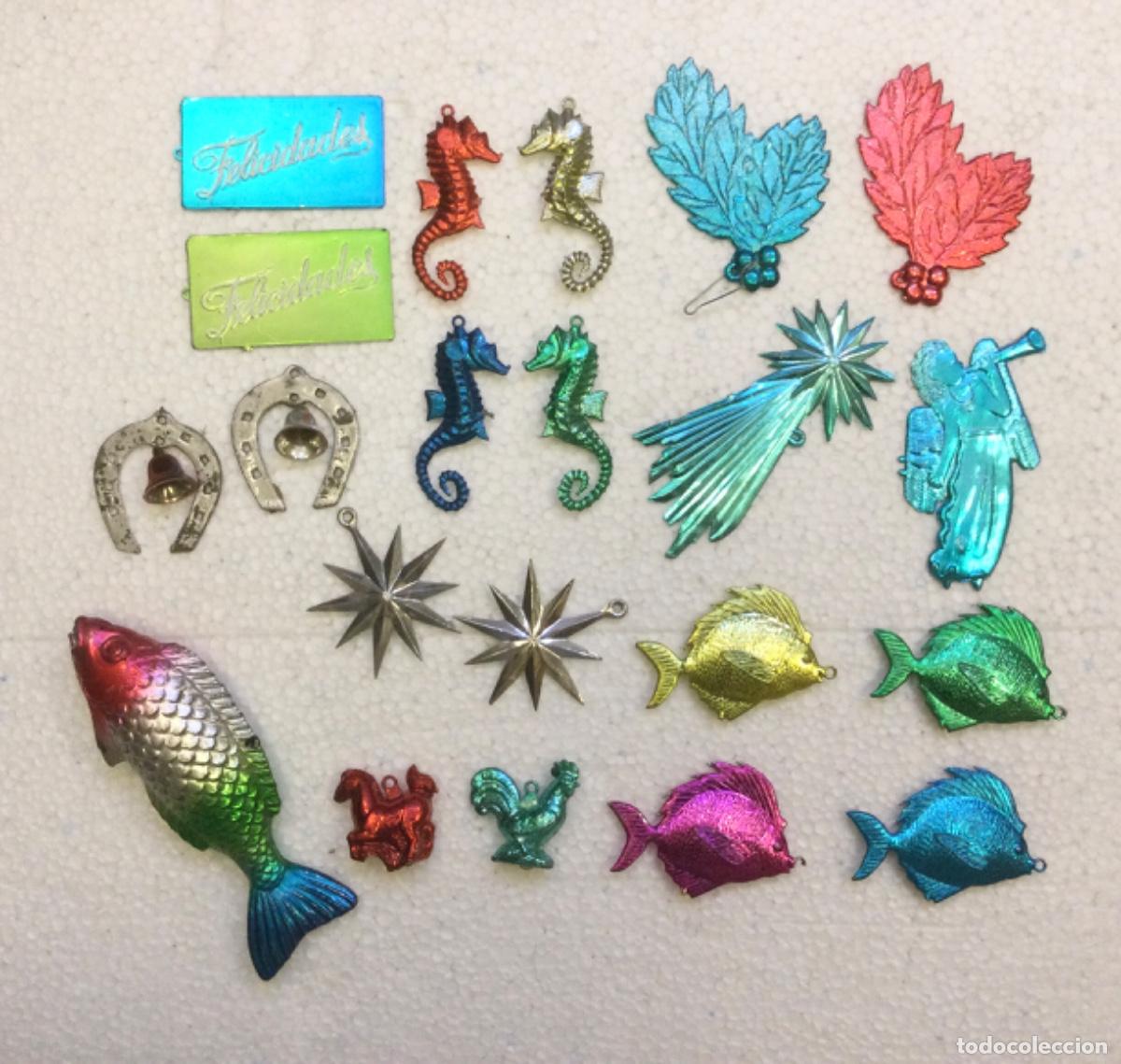 Figuras de Bel&eacute;n: Navidad. Lote adornos para el &aacute;rbol. Originales A&ntilde;os 60