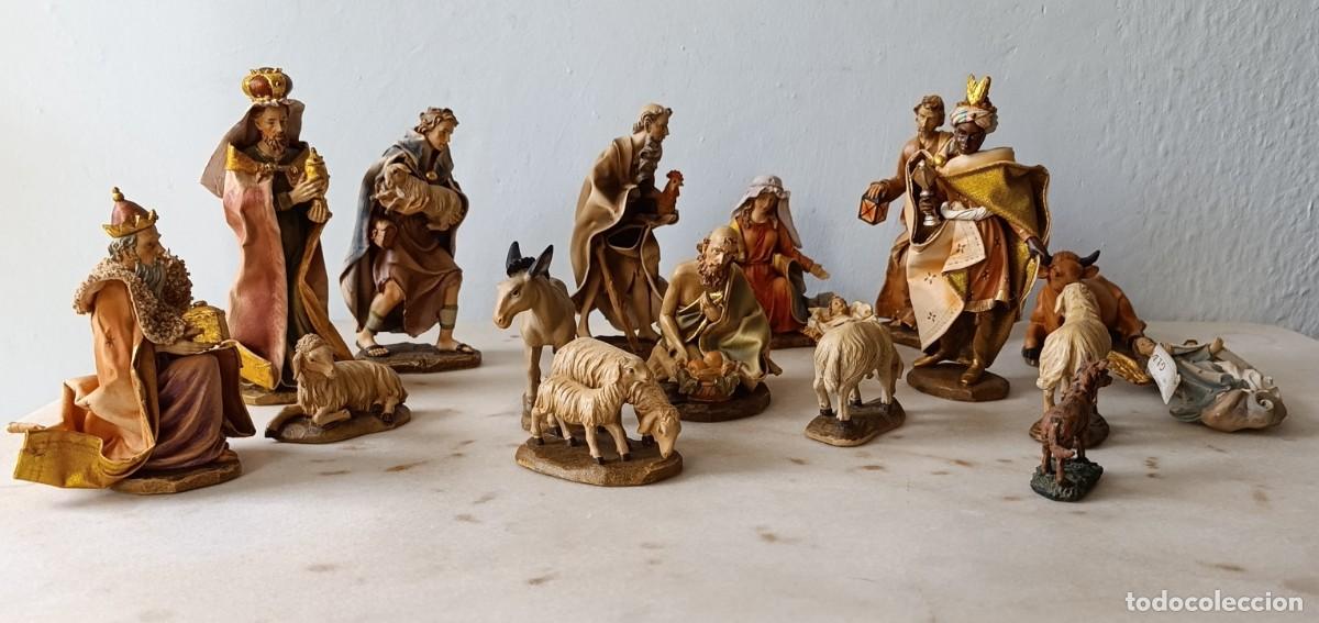 Figuras de Bel&eacute;n: Gran Bel&eacute;n Napolitano Galer&iacute;a del Coleccionista 16 piezas Tela encolada