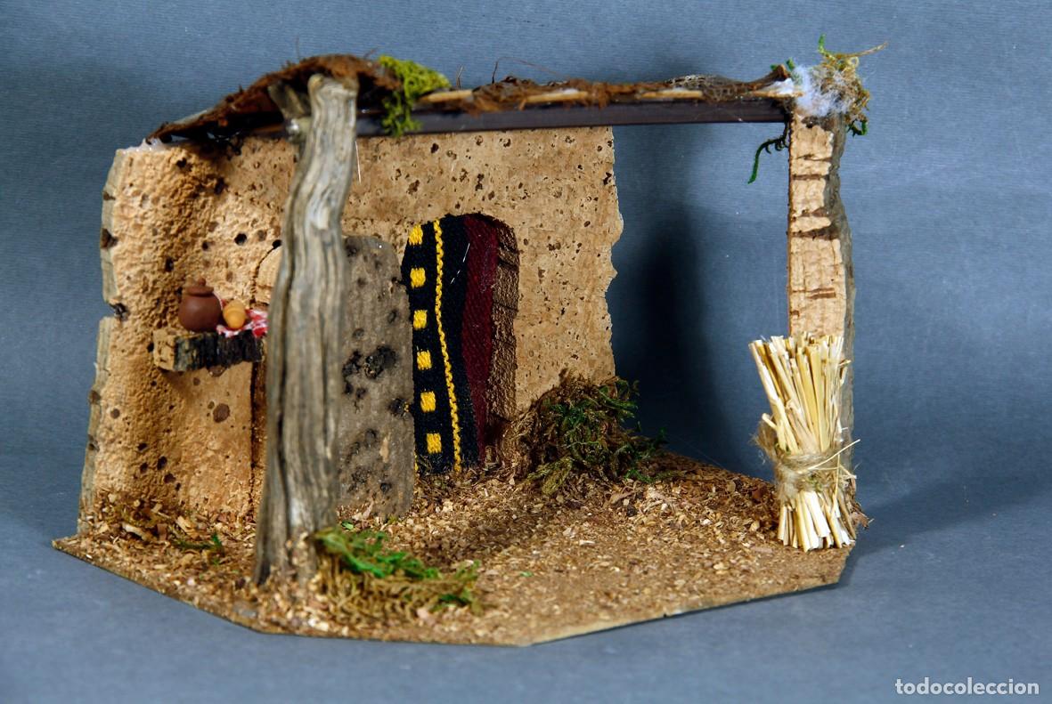 Figuras de Bel&eacute;n: CASA DE CORCHO PORTAL BEL&Eacute;N, BUEN ESTADO.