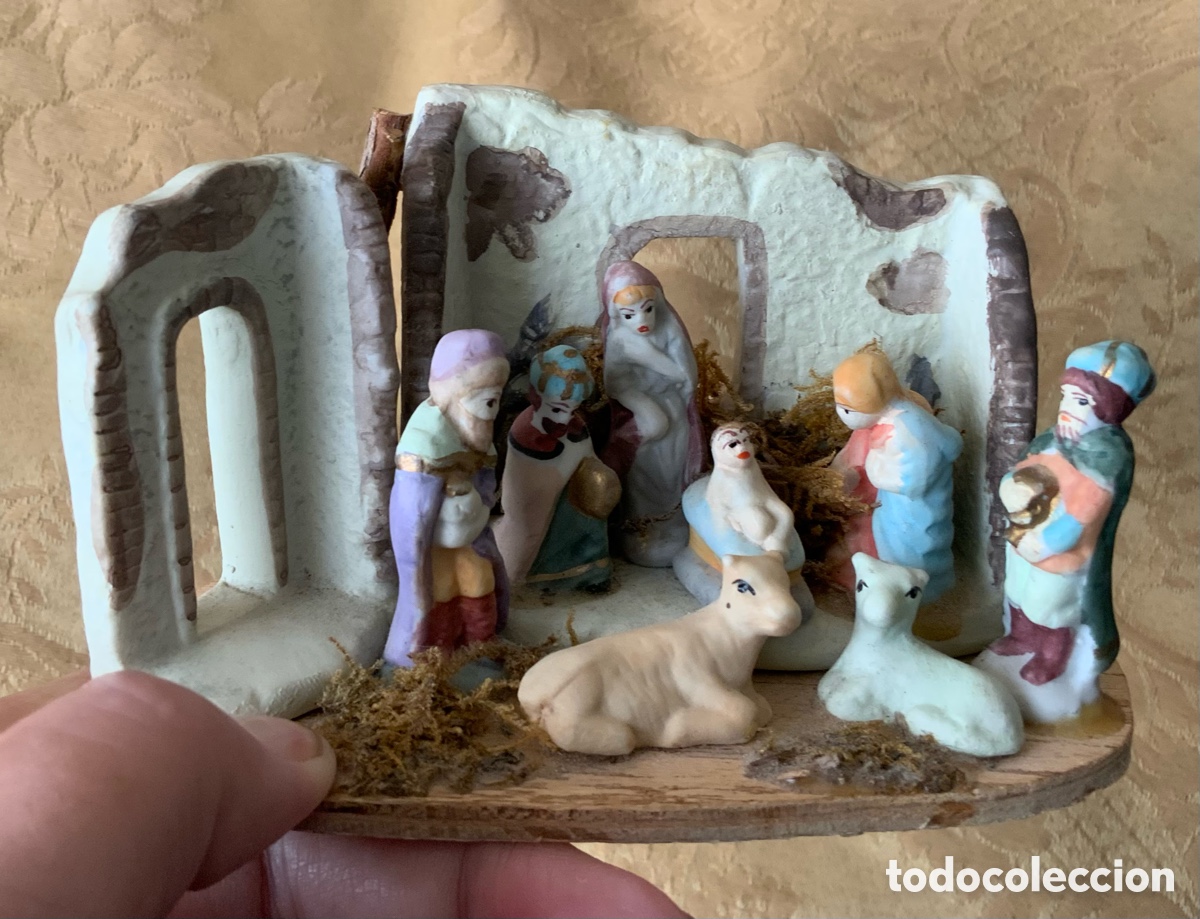 Figuras de Bel&eacute;n: MINI BEL&Eacute;N VINTAGE PORCELANA TIPO BISCUIT
