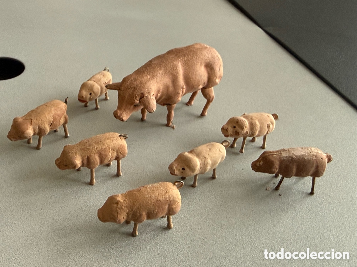 Figuras de Bel&eacute;n: Figuras Belen. PIARA DE CERDOS Terracota