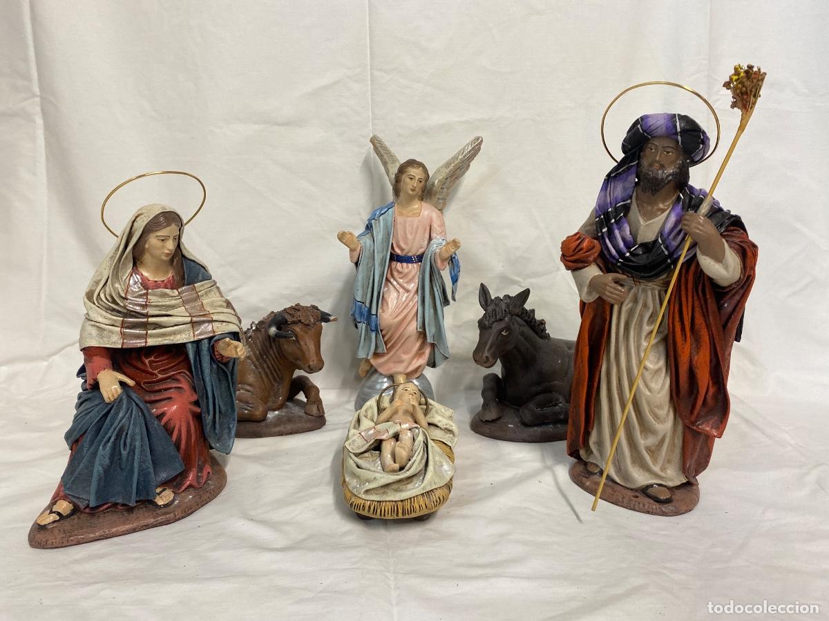 Figuras de Bel&eacute;n: NACIMIENTO COMPLETO. 25 CM. VDA. M. GAL&Aacute;N. MURCIA.