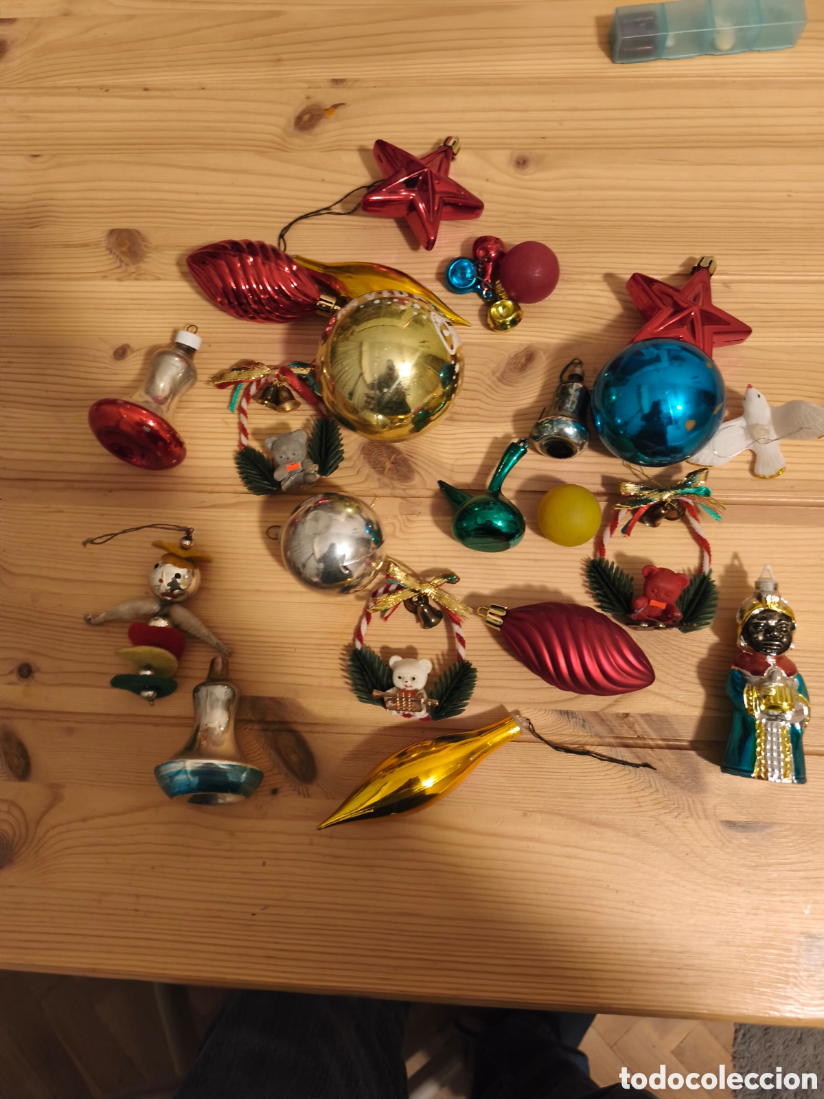 Figuras de Bel&eacute;n: Lote de antiguos adornos navide&ntilde;os en buen estado