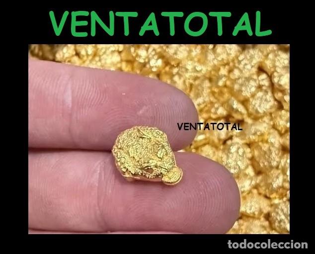 Sammlung von Fossilien: LUJO RARAS Y BONITAS 3 PEPITAS ARTESANALES DE ORO DE 22 KILATES LAMINADO LEER DENTRO DESCRIPCION