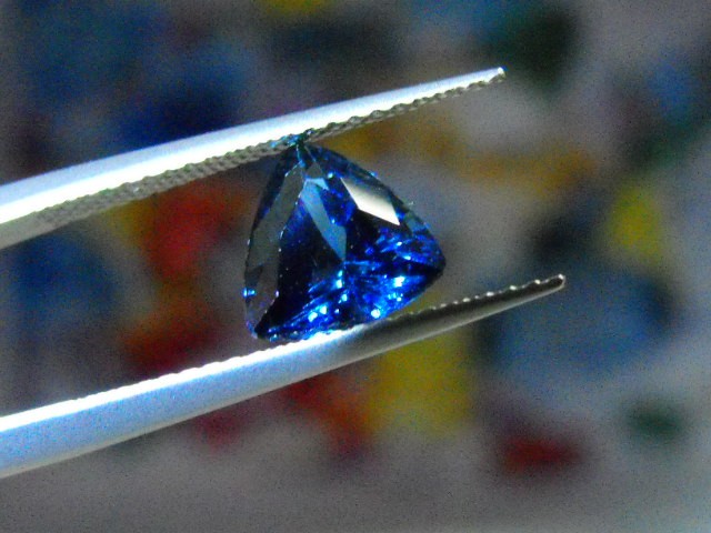 NATURAL ZAFIRO AZUL Diamante 5.00CT Forma Corazón Certificado Gema sin