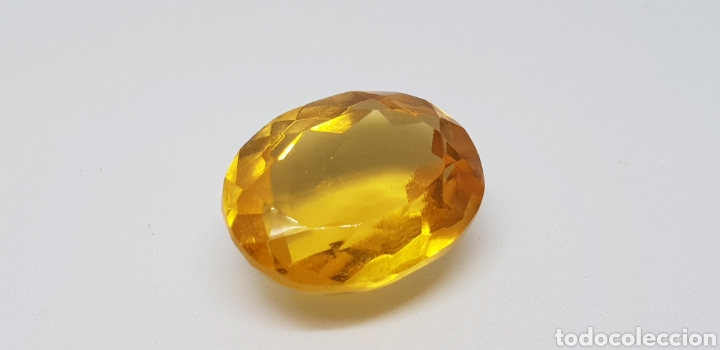 Colecionismo de pedras preciosas: Citrino natural 13,35 ct amariilo naranja intenso