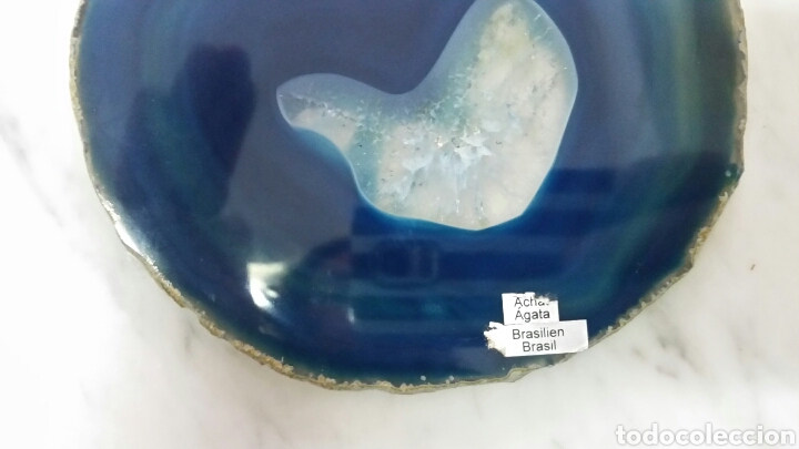 Coleccionismo de gemas: Placa geoda &aacute;gata de Brasil - Foto 2