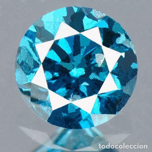 Collezionismo di gemme: 0,19 CTS DIAMANTE NATURAL COLOR Vivid Royal Blue. EXCELENTE CALIDAD. CERTIFICADO