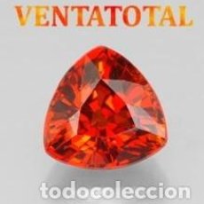 Coleccionismo de gemas: ESPESARTINA NARANJA GRANATE FUEGO DE 6,40 KILATES CON CERTIFICADO AGI - MIDE 1,0 X 1,0 CENTIM - Nº9. Lote 166065018