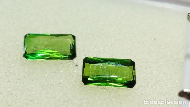 Coleccionismo de gemas: PAREJA TURMALINAS VS COLOR VERDE RECTANGULAR 0.47 CTS - Foto 4