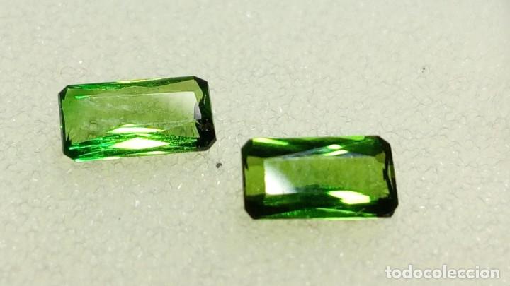 Coleccionismo de gemas: PAREJA TURMALINAS VS COLOR VERDE RECTANGULAR 0.47 CTS - Foto 5