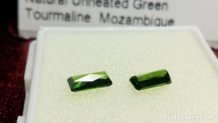 Coleccionismo de gemas: PAREJA TURMALINAS VS COLOR VERDE RECTANGULAR 0.47 CTS - Foto 6