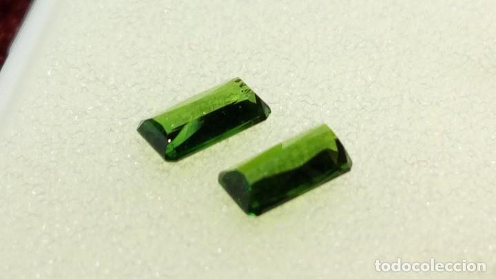 Coleccionismo de gemas: PAREJA TURMALINAS VS COLOR VERDE RECTANGULAR 0.47 CTS - Foto 7