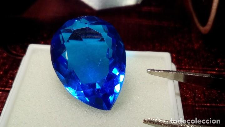 Coleccionismo de gemas: TOPACIO AZUL TALLA PERA 8.5 CTS - Foto 3