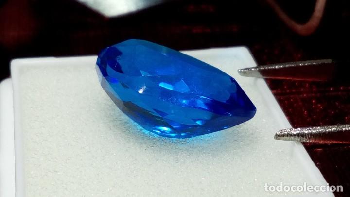 Coleccionismo de gemas: TOPACIO AZUL TALLA PERA 8.5 CTS - Foto 4