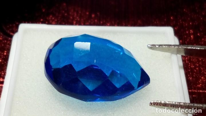Coleccionismo de gemas: TOPACIO AZUL TALLA PERA 8.5 CTS - Foto 5