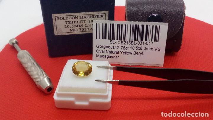 Coleccionismo de gemas: Berilo VS Amarillo Madagascar Oval 2.78 Cts - Foto 2