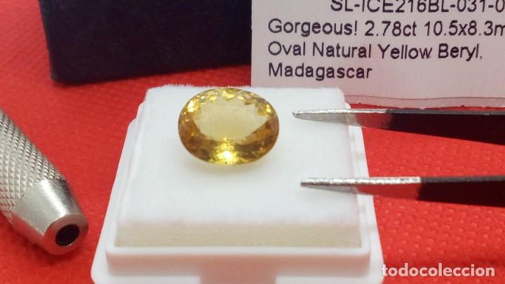 Coleccionismo de gemas: Berilo VS Amarillo Madagascar Oval 2.78 Cts - Foto 3