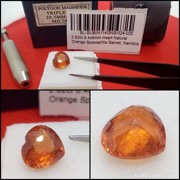 Coleccionismo de gemas: Granate Espesartina Namibia Coraz&oacute;n 2.92 Cts - Foto 1