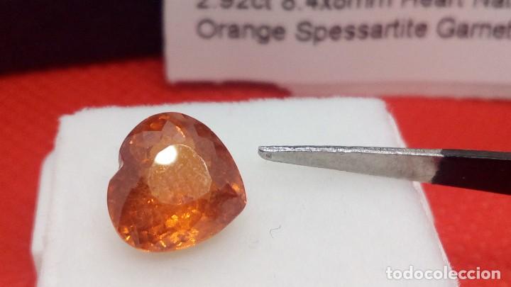 Coleccionismo de gemas: Granate Espesartina Namibia Coraz&oacute;n 2.92 Cts - Foto 2
