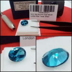 Coleccionismo de gemas: TOPACIO OVAL VS AZUL LONDRES BRASIL 2.18 CTS. Lote 252768505