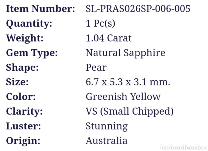 Coleccionismo de gemas: Zafiro australiano 1.04ct - Foto 4