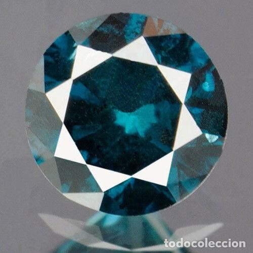 Sammlung von Edelsteinen: 0,18 CTS DIAMANTE NATURAL COLOR Deep Royal Blue. EXCELENTE CALIDAD. CERTIFICADO