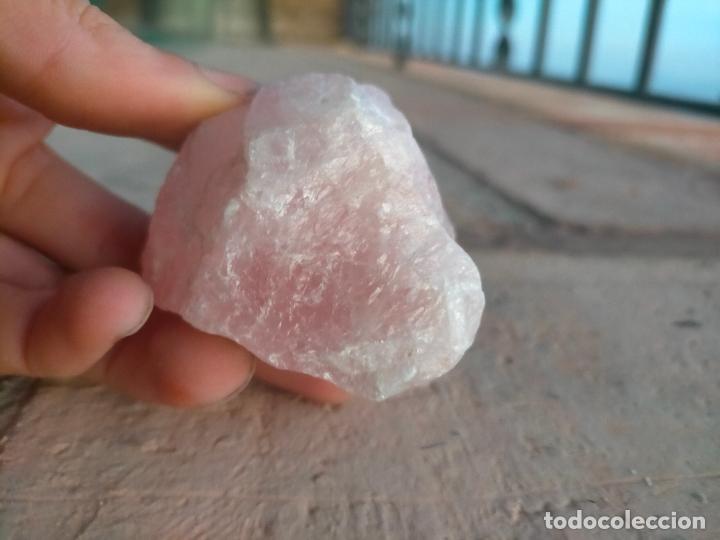 Coleccionismo de gemas: Mineral cuarzo rosa en bloque - Foto 3