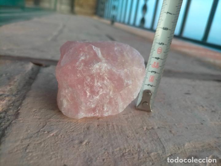 Coleccionismo de gemas: Mineral cuarzo rosa en bloque - Foto 5