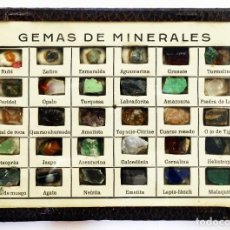Coleccionismo de gemas: 1960CA - PIEDRAS PRECIOSAS - COLECCIÓN DE 30 GEMAS MINERALES EN MINIATURA. Lote 322257418
