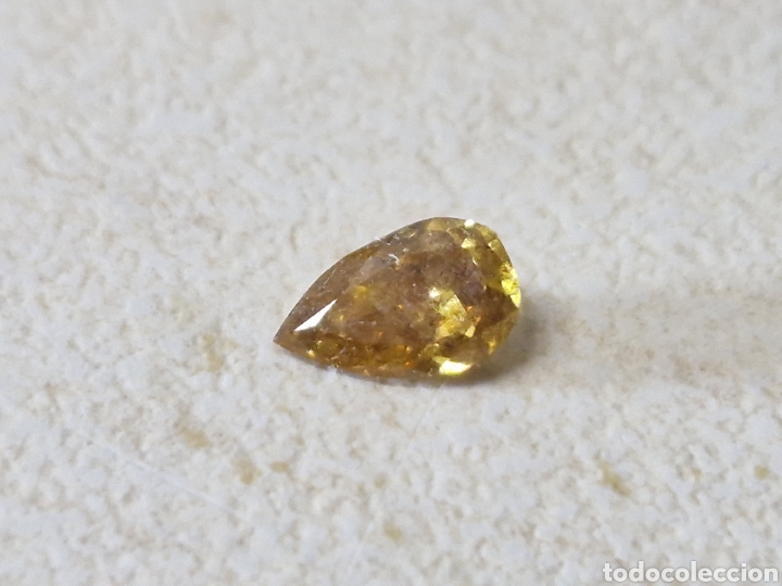 Colecionismo de pedras preciosas: DIAMANTE FANCY DE 0.21 CT TALLA PERILLA DE 4,7 MM