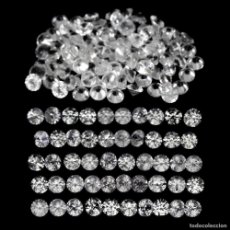 Coleccionismo de gemas: ZAFIRO BLANCO REDONDO 1,5 X 1,5 MM. TALLA BRILLANTE. Lote 373714204