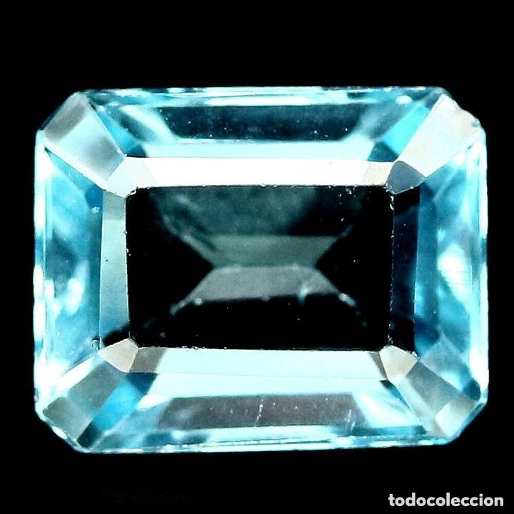 Coleccionismo de gemas: I&Ntilde;I TOPACIO 13 Celeste Cielo Rectangular 8,1 x6,1 mm Gema Roble - Foto 1
