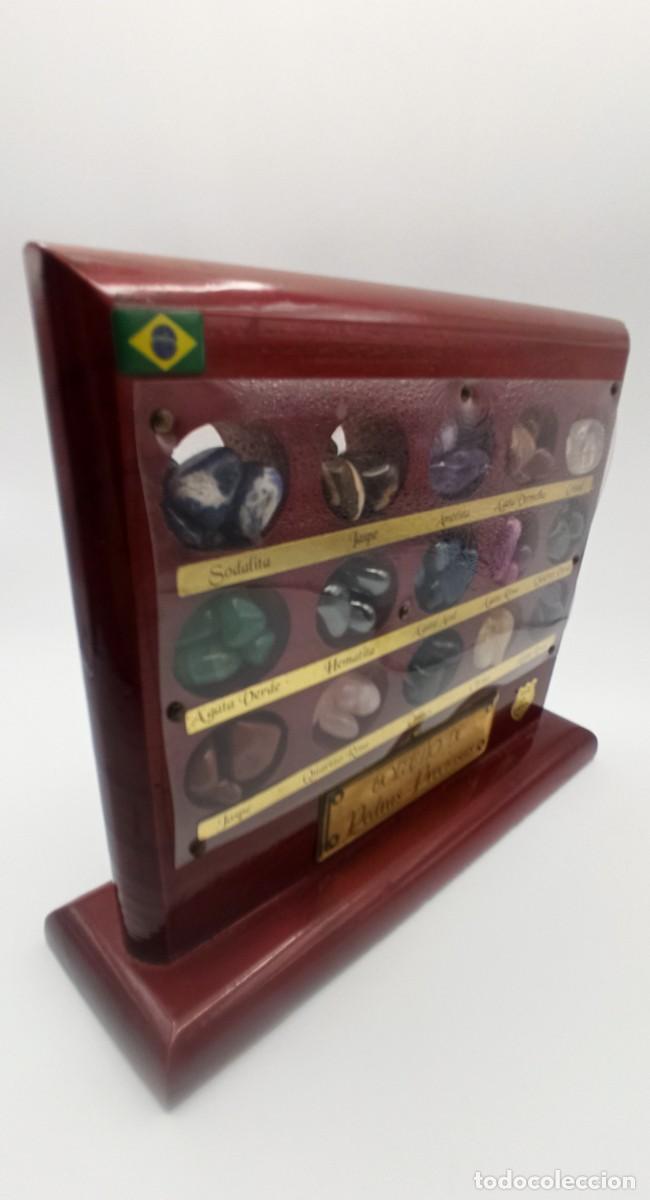 Coleccionismo de gemas: Expositor madera con minerales. - Foto 5