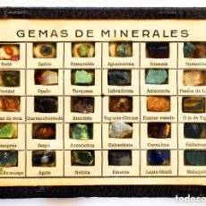 Coleccionismo de gemas: 1900C - PIEDRAS PRECIOSAS - COLECCIÓN DE 30 GEMAS MINERALES EN MINIATURA