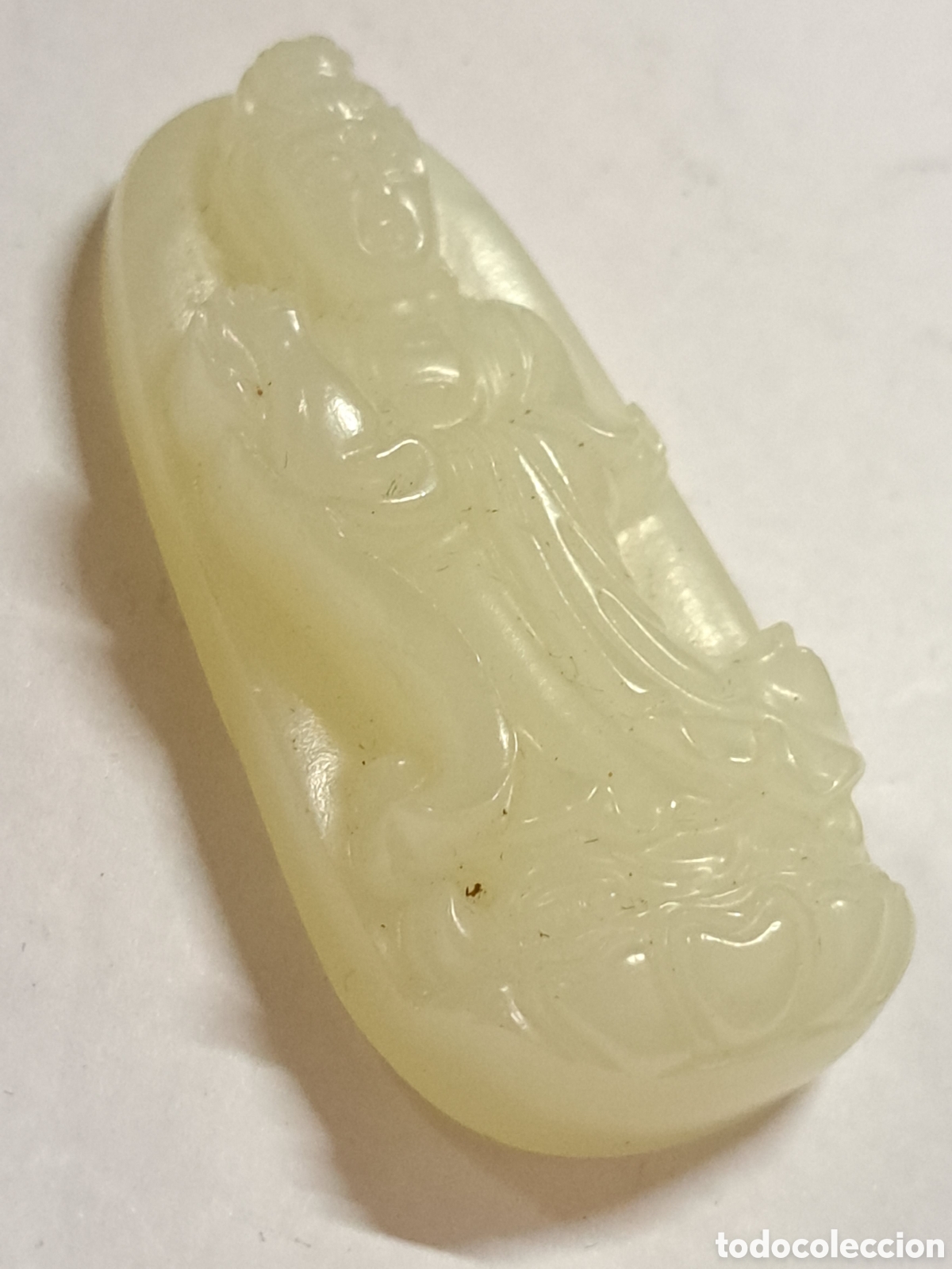 Coleccionismo de gemas: Talla de buda en piedra jade - Foto 5