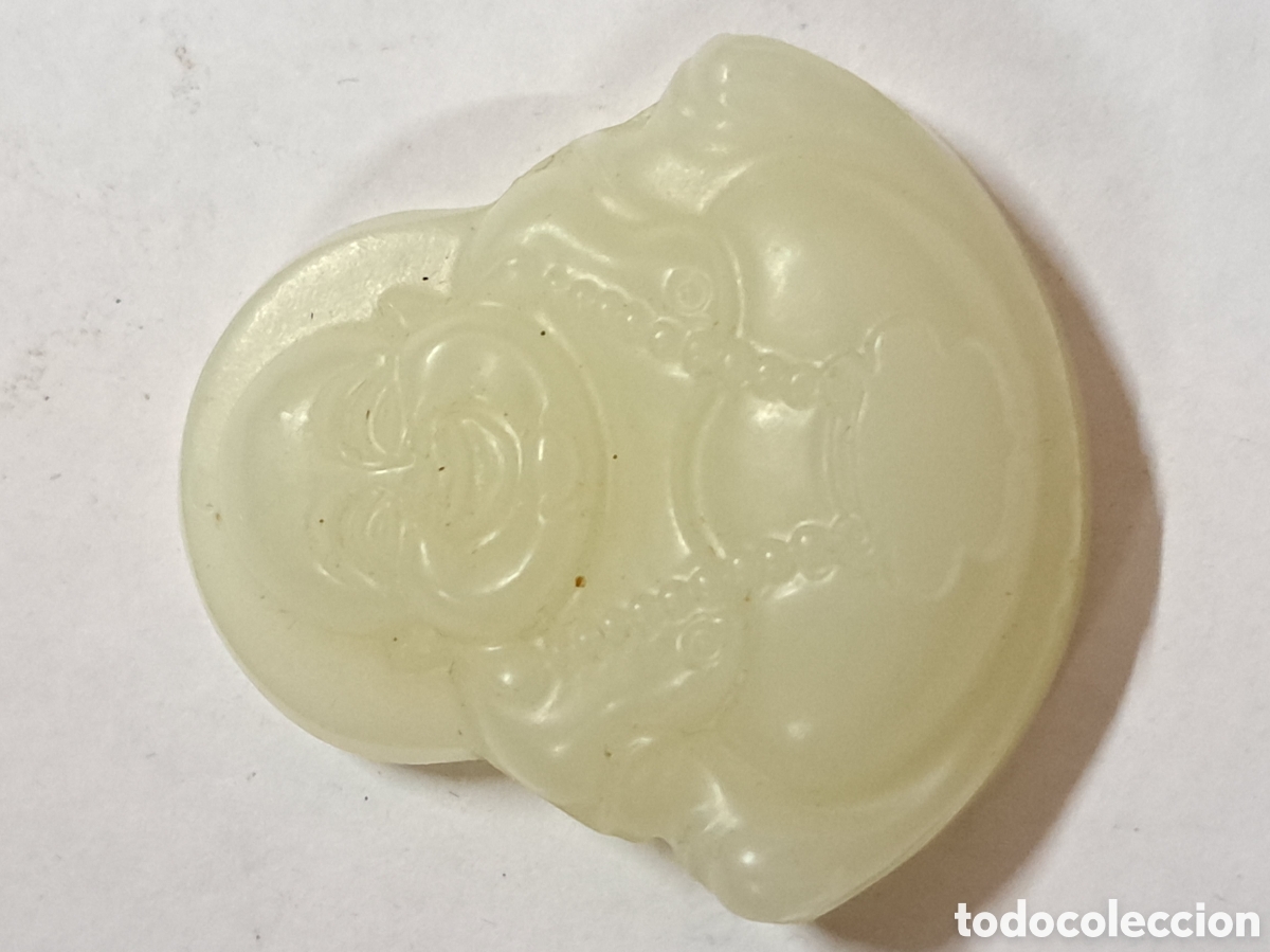Coleccionismo de gemas: Talla de buda en piedra jade - Foto 2